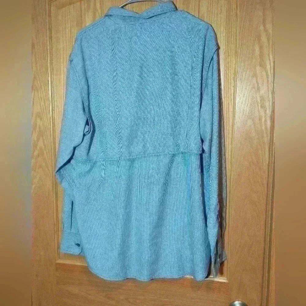 Red Head Bass Pro Shops blue/white checked fishing shirt size L - Picture 7 of 7